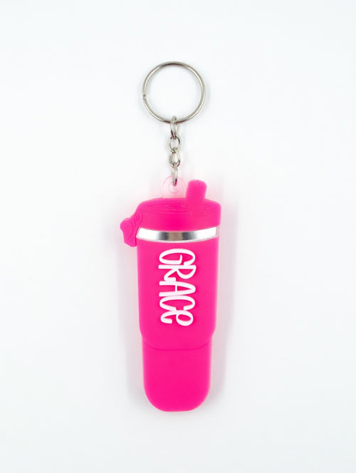 Custom Stanley Ice Keychain Pink